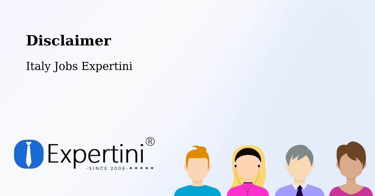 Disclaimer – Terralba - Italy Jobs Expertini